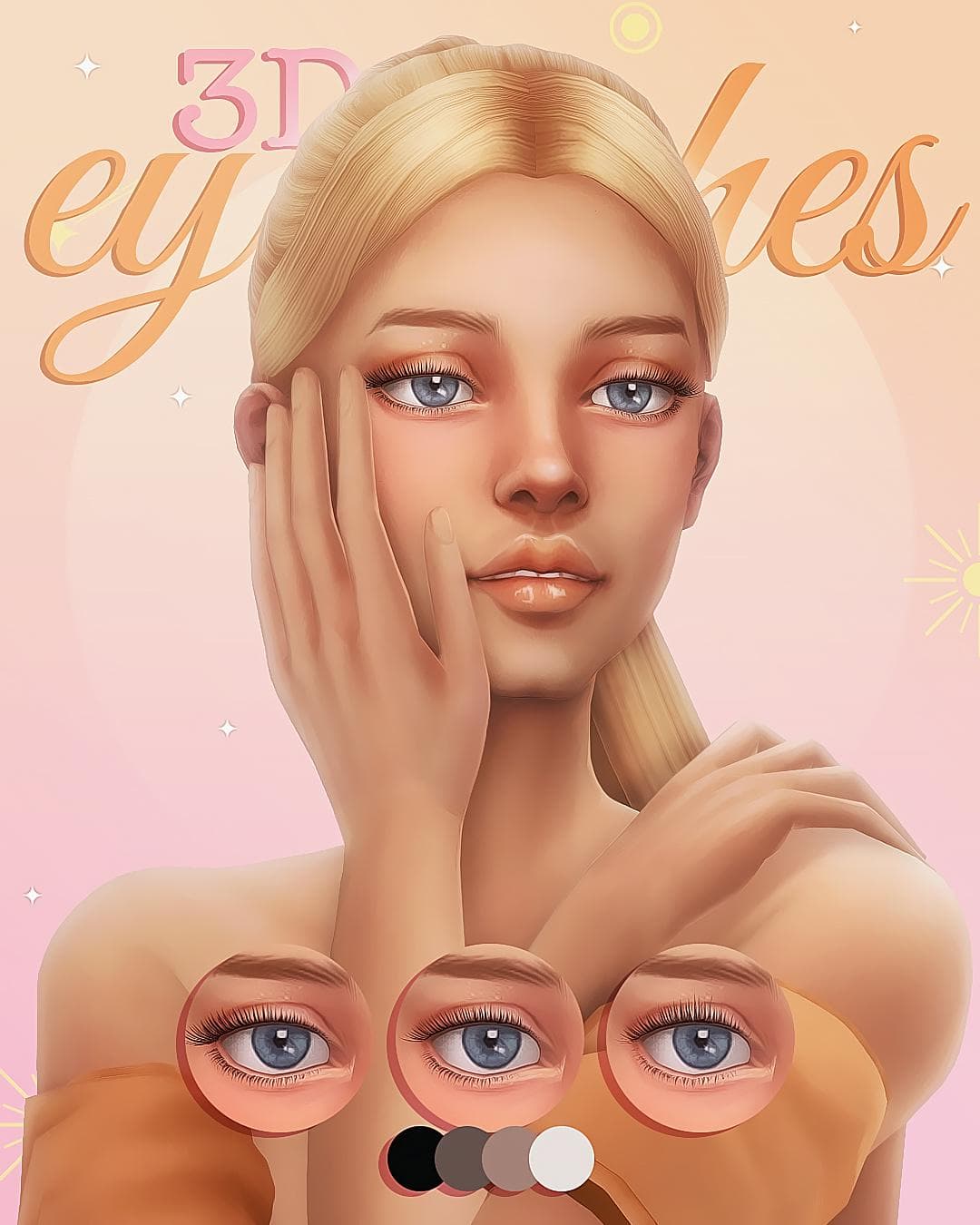 Скриншот мода Ресницы 3D Eyelashes Part 3